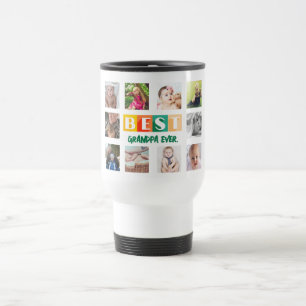 Caneca Térmica Vovô Oferece Netos Personalizados Colagem de Fotog