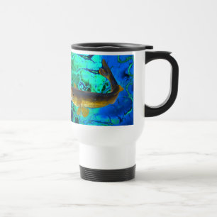 Caneca Térmica Walleye da natação, arte dos peixes do Pickerel