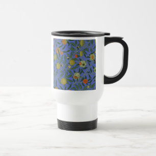 Caneca Térmica Wallpaper colorido azul William Morris Pomegranate