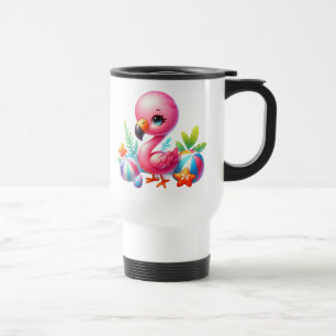 Caneca Térmica Watercolor Flamingo Clipart-95059