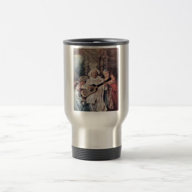 Caneca Térmica Watteau, arte de Jean-Antoine (Centro)
