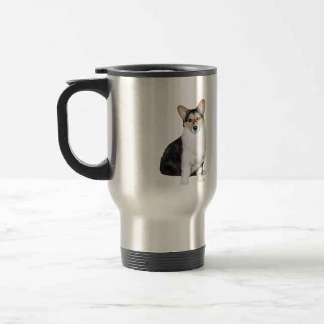 Caneca Térmica Welsh Corgi (Três Cores) (Esquerda)