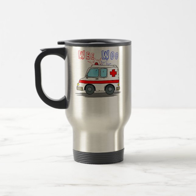Caneca Térmica Weo Boo Boo Ambulance Engraçado EMS EMT Parame (Esquerda)