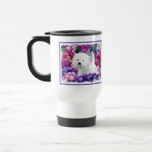 Caneca Térmica West Highland White Terrier Pintando Arte Canina
