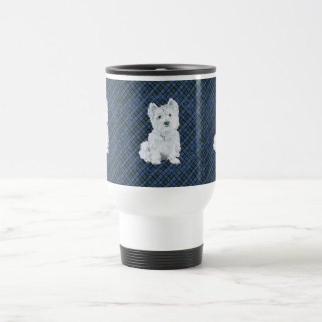 Caneca Térmica Westie Black Watch Tartan (Centro)