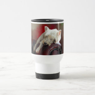 Caneca Térmica Westie descansando