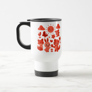 Caneca Térmica Whimsical Woodland Animals Sun Travel Mug