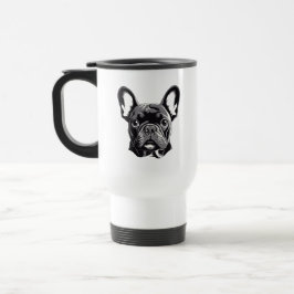 Caneca Térmica White e preto francês personalizado