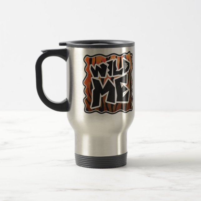 Caneca Térmica Wild Me Tiger Quente Laranja e Impressão Preto (Esquerda)