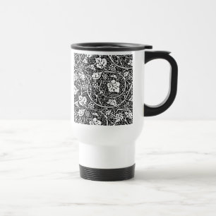 Caneca Térmica William Morris Black White Grape Vine