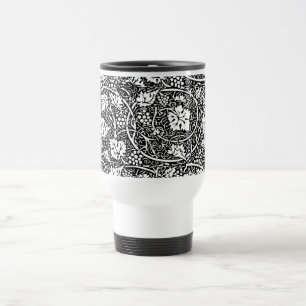 Caneca Térmica William Morris Black White Grape Vine