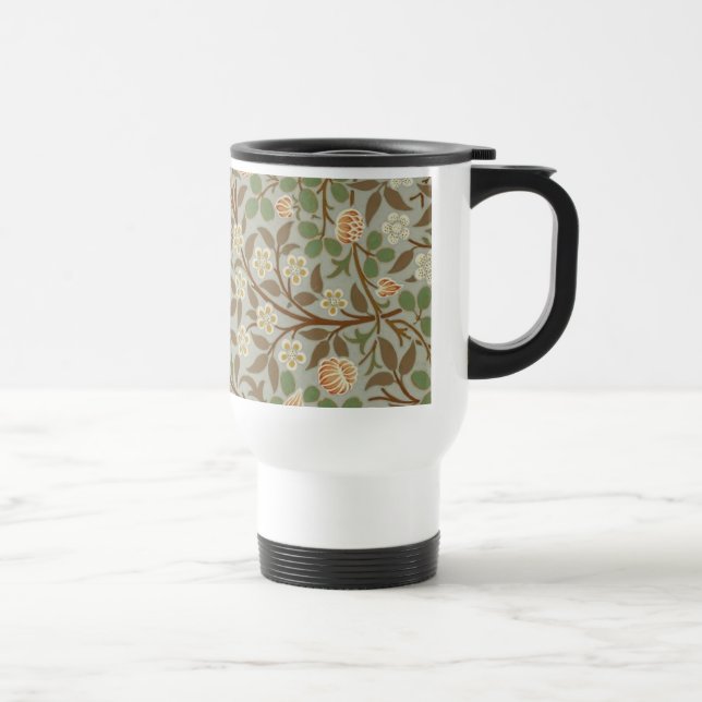 Caneca Térmica William Morris Clover Flor Botânica (Direita)