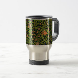 Caneca Térmica William Morris - Columbine, verde escuro, Case-Mat