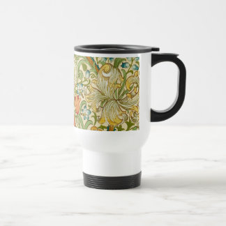 Caneca Térmica William Morris Ouro Lily Vintage Pré-Raphaelite