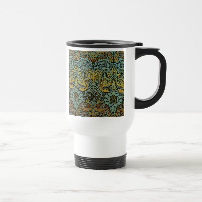 Caneca Térmica William Morris Peacock Dragon Wallpaper (Direita)