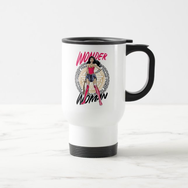 Caneca Térmica Wonder Woman With Greek Tribal Emblem (Direita)