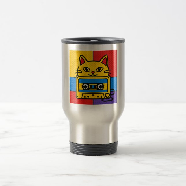 Caneca Térmica Wonky Zoo Catsette Mug  (Centro)