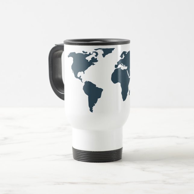 Caneca Térmica World Map Geografia Globo Adventure (Frente Esquerda)