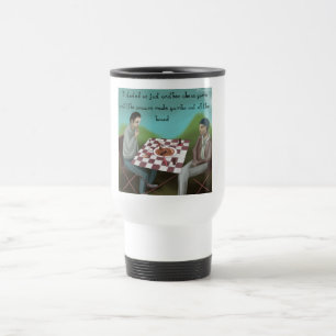 Caneca Térmica Xadrez Cajun Cartoon Engraçado