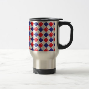 Caneca Térmica Xadrez da bandeira dos Estados Unidos