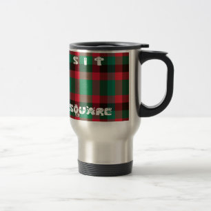 Caneca Térmica Xadrez de Tartan com Controlo Real Escocês com Tex