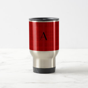 Caneca Térmica Xadrez do vermelho do monograma