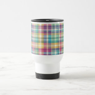 Caneca Térmica xadrez/Páscoa pastel/tartã