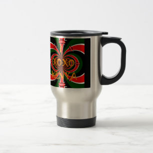 Caneca Térmica XOXO I Love Kenya Black Red Green Flag
