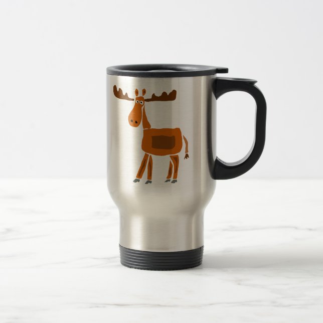Caneca Térmica XX- design engraçado da arte dos alces (Direita)
