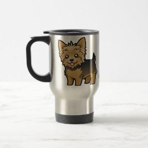 Caneca Térmica Yorkshire terrier dos desenhos animados (cabelo