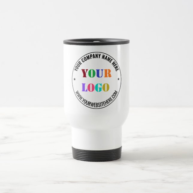 Caneca Térmica Your Design Branded Business Travel Mug Template (Centro)