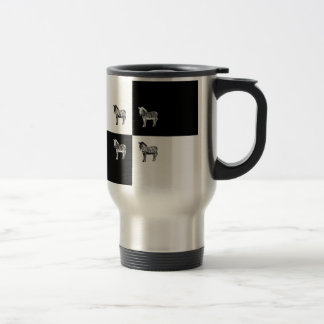 Caneca Térmica zebra negra e branca