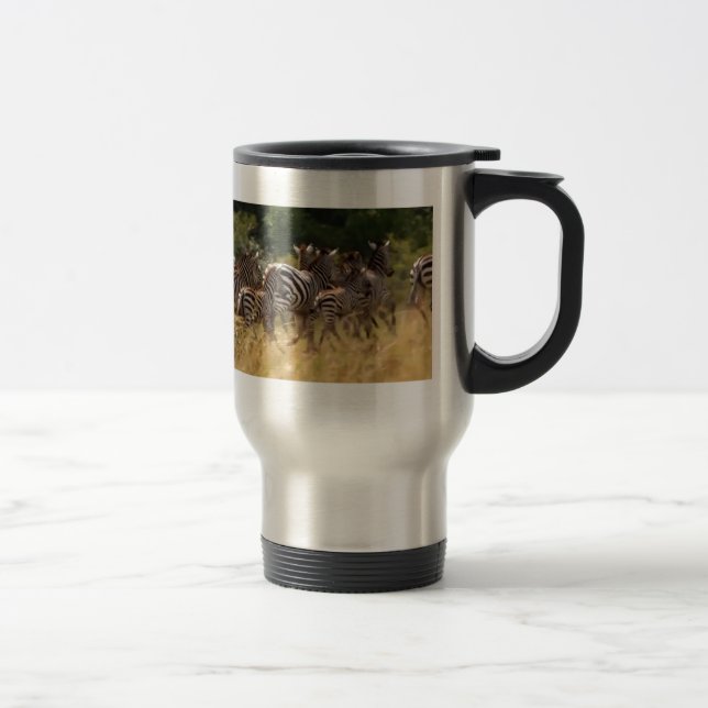 Caneca Térmica Zebras em Movimento: Uma Viagem de Mil Milhas (Direita)