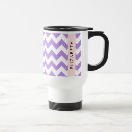 Caneca Térmica Zigzag Roxo, Chevron Roxo, Seu Nome