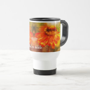 Caneca Térmica Zinnia Abstrato Flower Art Personalizada
