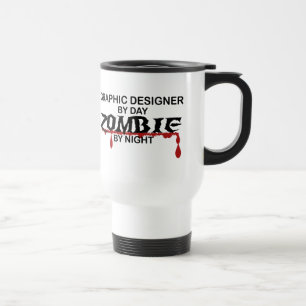 Caneca Térmica Zombi do designer gráfico