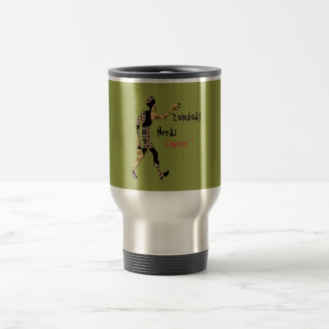 Caneca Térmica Zombie precisa de café (Centro)