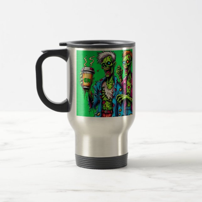 Caneca Térmica Zombies cafeinados (Esquerda)