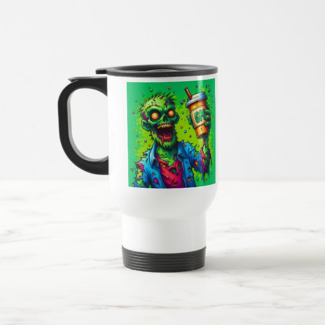 Caneca Térmica Zombies cafeinados (Esquerda)