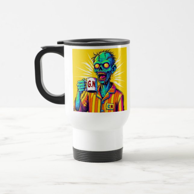 Caneca Térmica Zombies cafeinados (Esquerda)