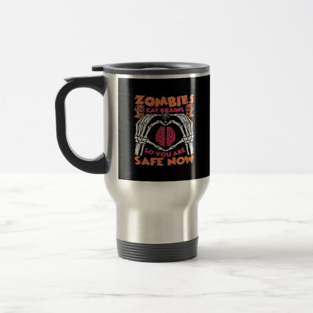 Caneca Térmica Zombies Comem Cérebros Clássicos (Esquerda)