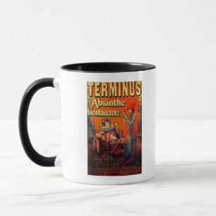 Caneca Terminus Absinthe Vintage PosterEurope