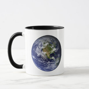 Caneca Terra cheio mostrando a América do Norte