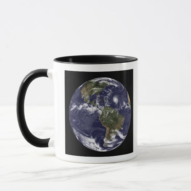 Caneca Terra cheio mostrando a América do Norte 2 (Esquerda)