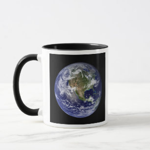 Caneca Terra cheio mostrando a América do Norte 3