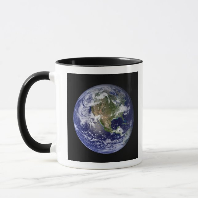 Caneca Terra cheio mostrando a América do Norte 3 (Esquerda)