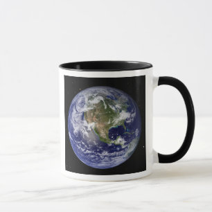 Caneca Terra cheio mostrando a América do Norte 4