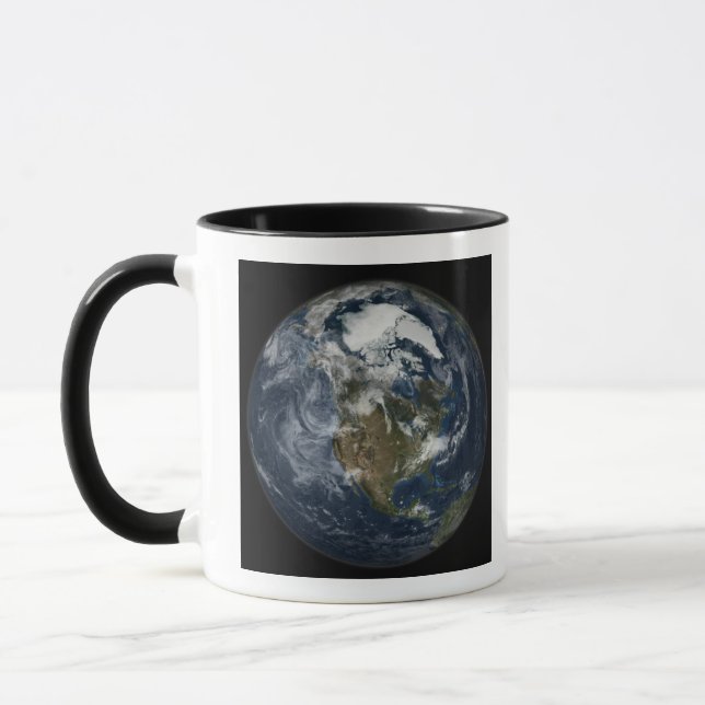 Caneca Terra cheio mostrando a América do Norte 5 (Esquerda)