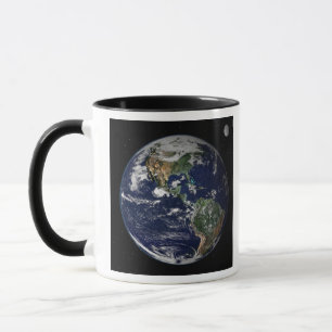 Caneca Terra cheio mostrando a América do Norte e do Sul