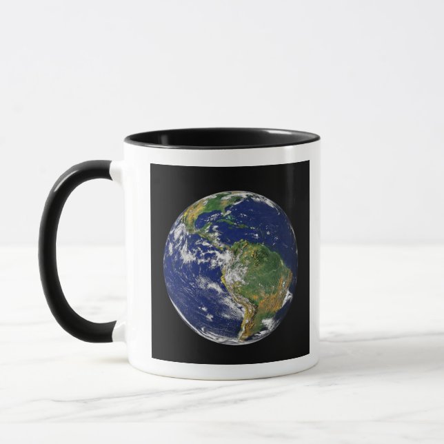 Caneca Terra cheio mostrando a América do Sul (Esquerda)